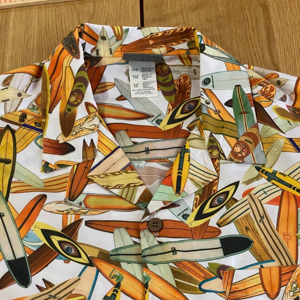 RIETVELD‎ USA XXL Million Surfboards White Camp Shirt Rare Rick Surf Summer